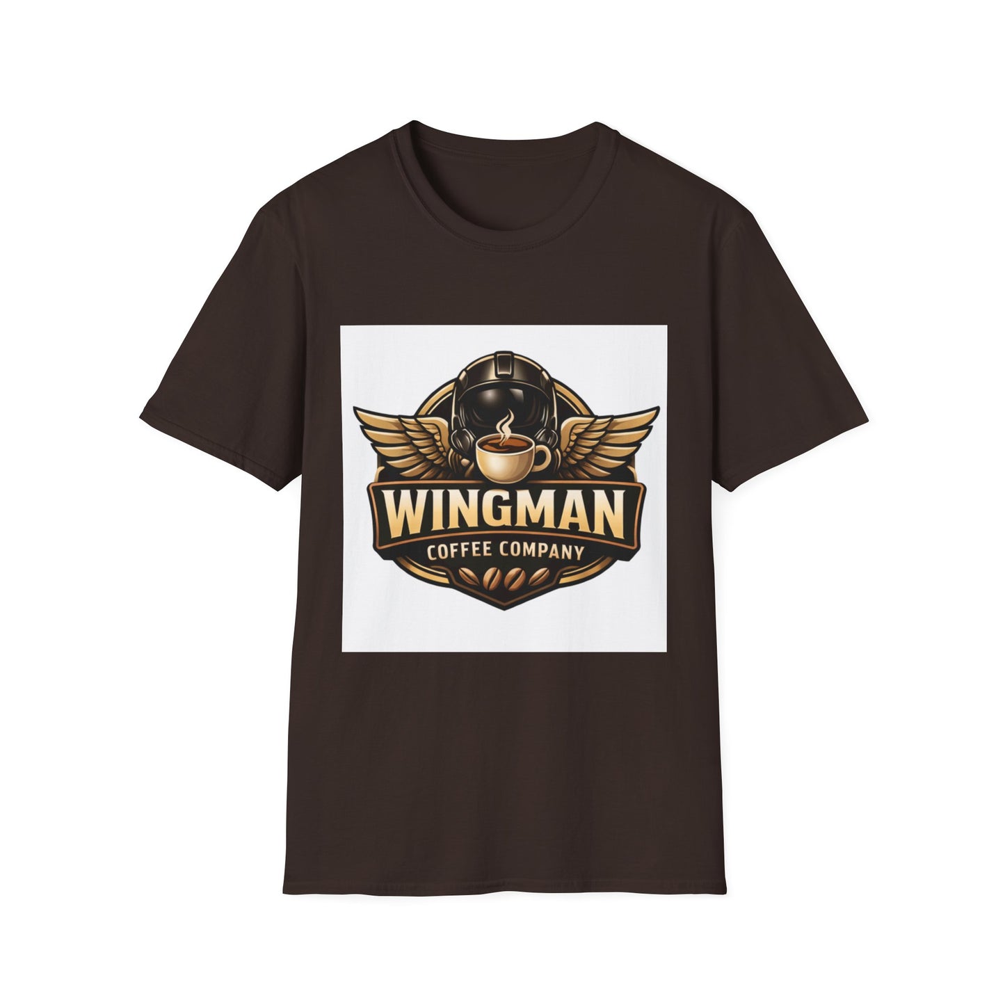 Wingman Coffee Company T-Shirt — Retro Aviation Coffee Logo Tee