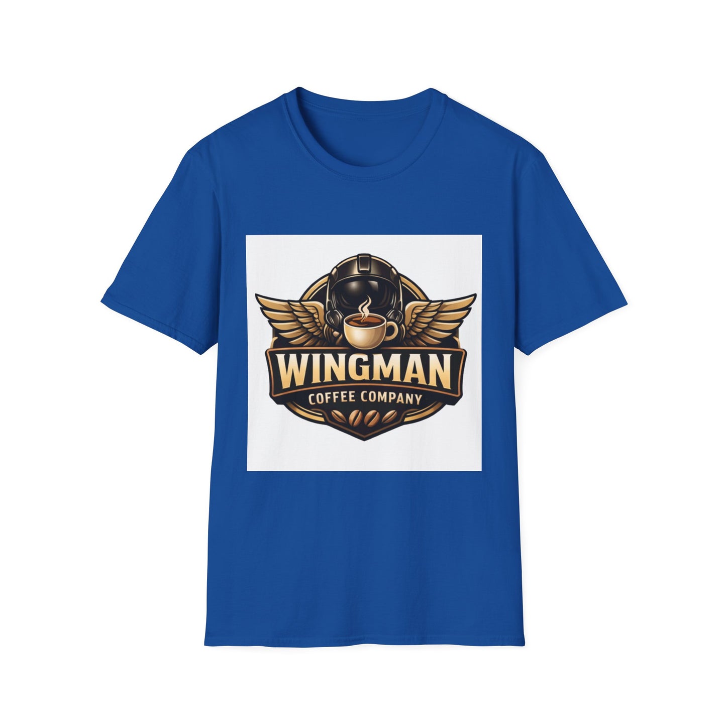 Wingman Coffee Company T-Shirt — Retro Aviation Coffee Logo Tee