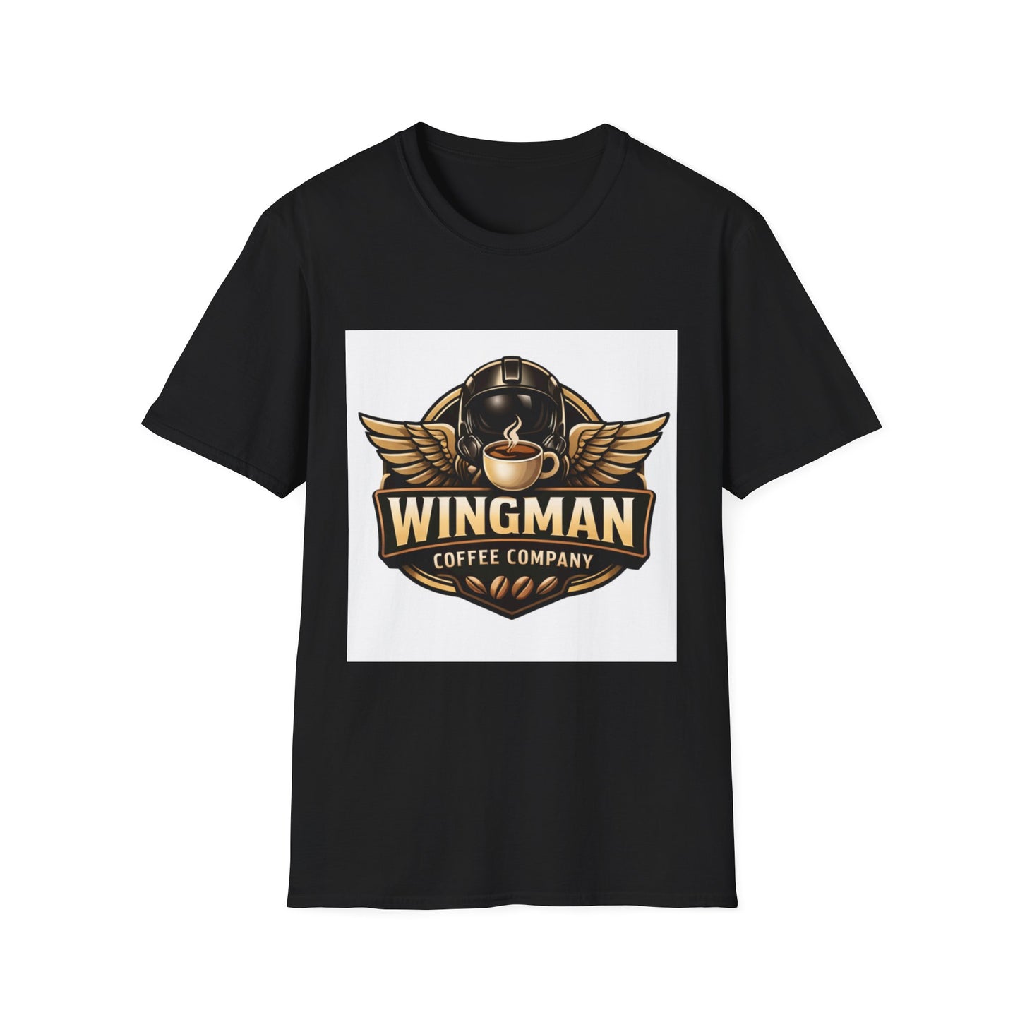 Wingman Coffee Company T-Shirt — Retro Aviation Coffee Logo Tee
