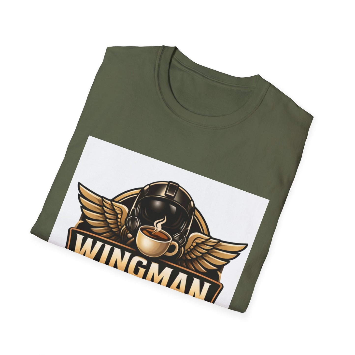 Wingman Coffee Company T-Shirt — Retro Aviation Coffee Logo Tee