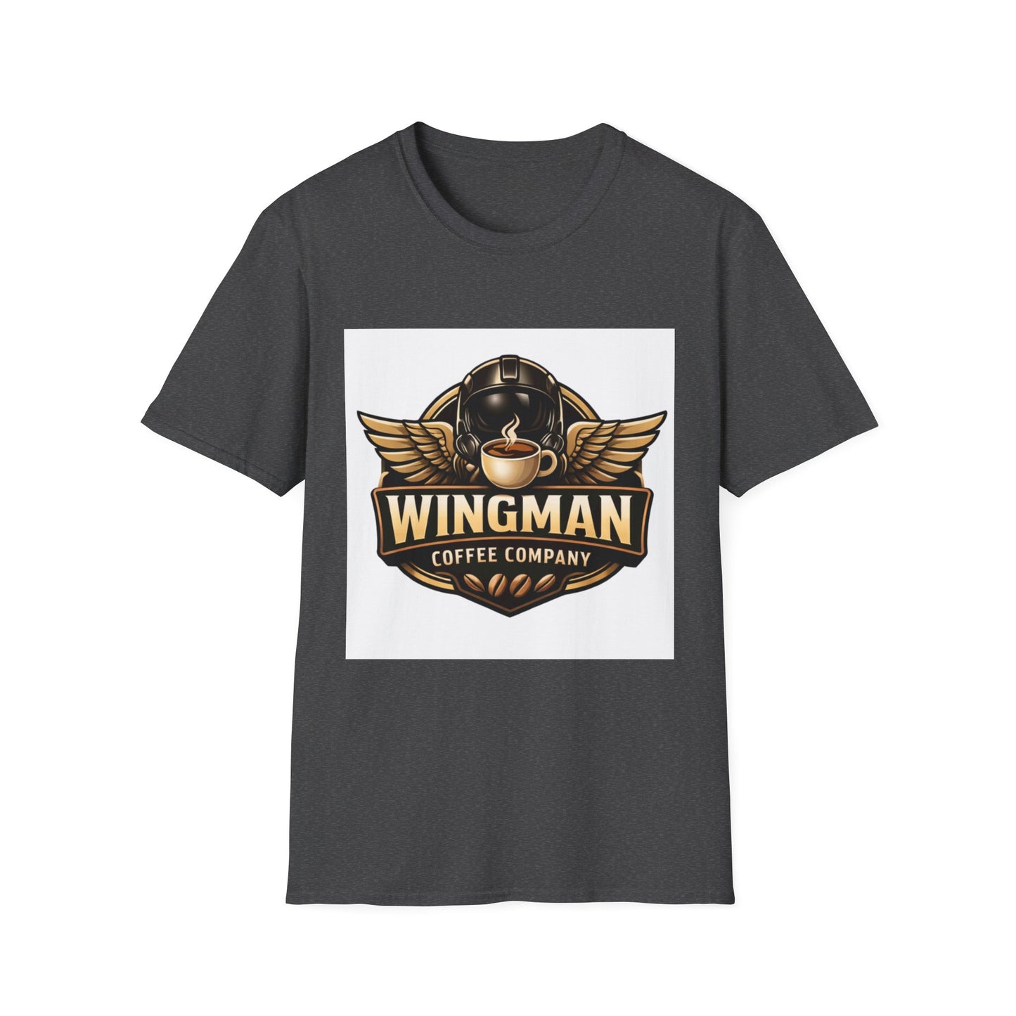 Wingman Coffee Company T-Shirt — Retro Aviation Coffee Logo Tee