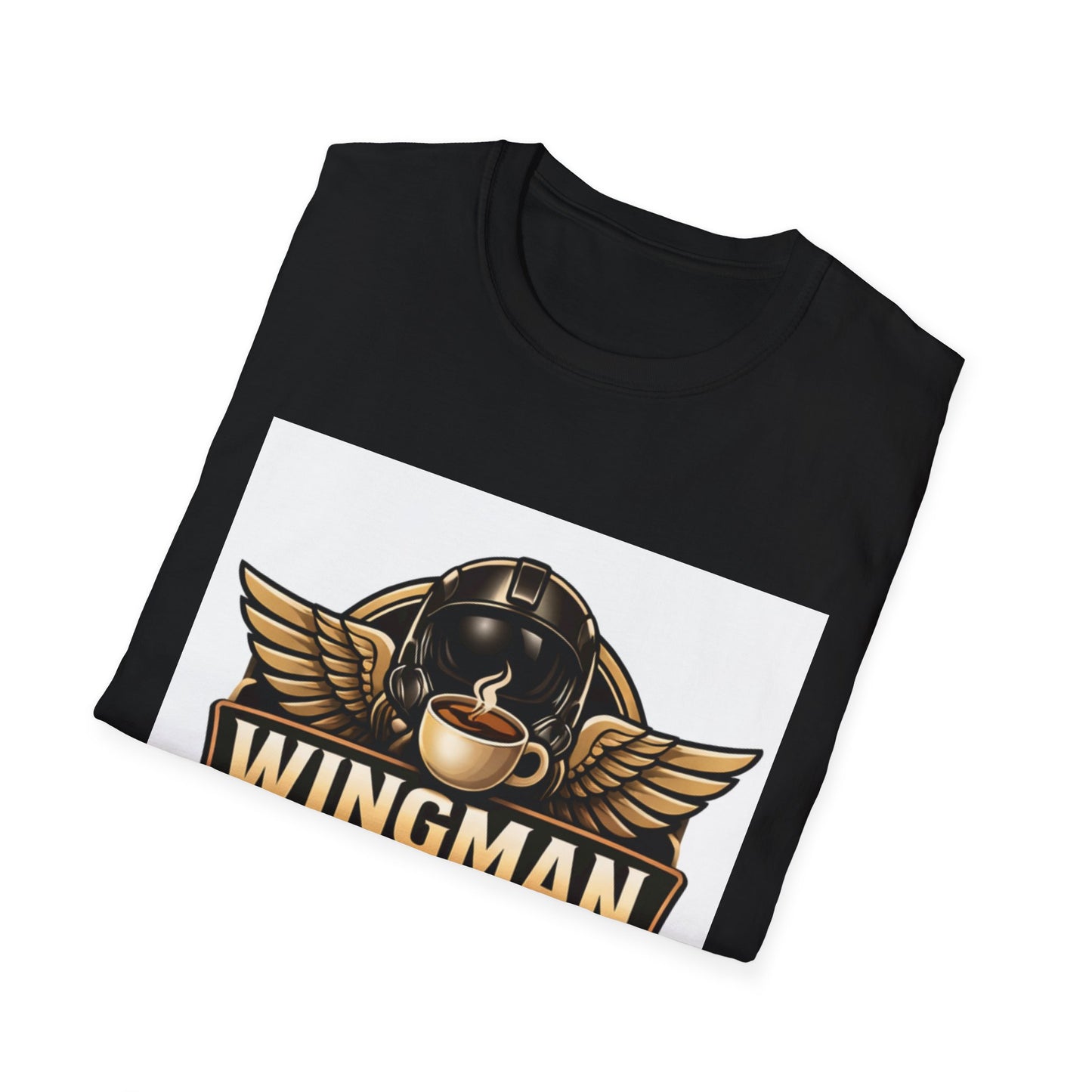 Wingman Coffee Company T-Shirt — Retro Aviation Coffee Logo Tee