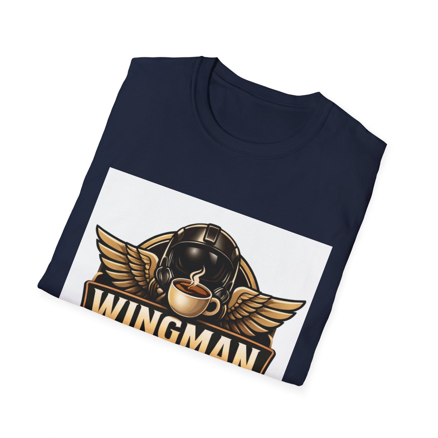 Wingman Coffee Company T-Shirt — Retro Aviation Coffee Logo Tee