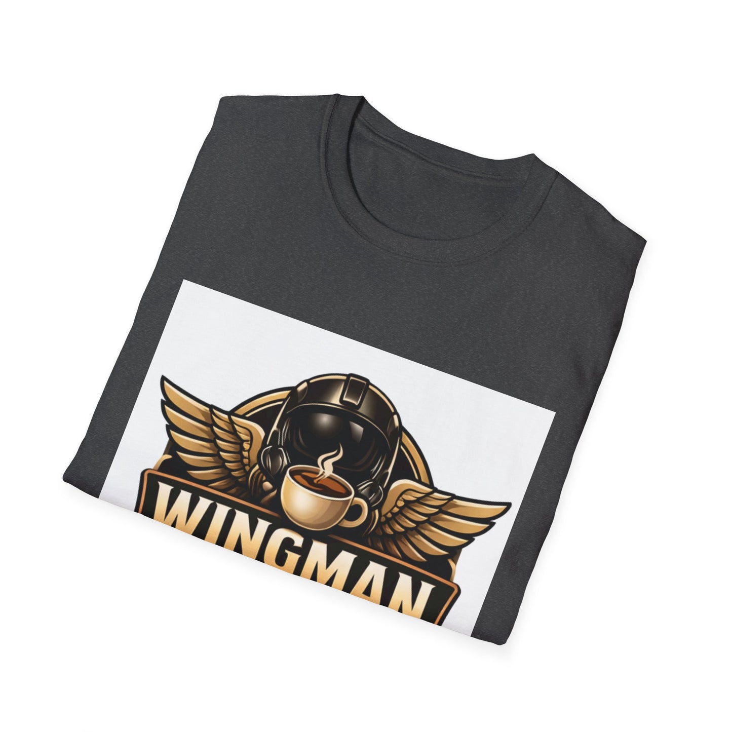 Wingman Coffee Company T-Shirt — Retro Aviation Coffee Logo Tee